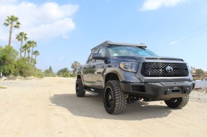 Toyota Tundra CrewMax Roof Rack - Go Rhino - Ceros Low Profile - Textured Black - `16-`21